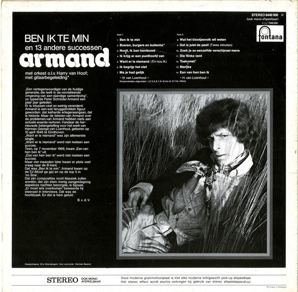 Armand : Ben Ik Te Min En 13 Andere Successen (LP, Comp, RE)