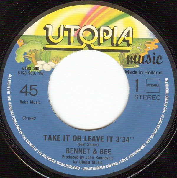 Bennet & Bee : Take It Or Leave It (7", Single)