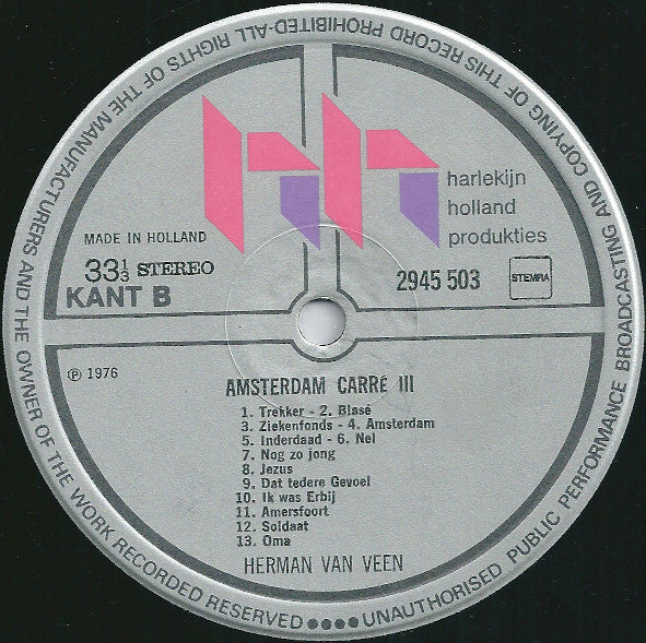 Herman van Veen : Amsterdam Carré III (2xLP, Album)