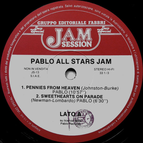 Milt Jackson And The Pablo All-Stars Jam : Milt Jackson And The Pablo All Stars (LP, RE)