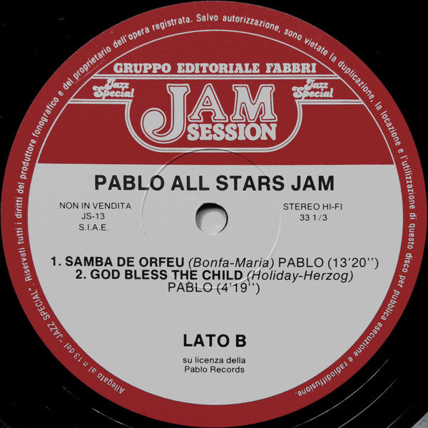 Milt Jackson And The Pablo All-Stars Jam : Milt Jackson And The Pablo All Stars (LP, RE)