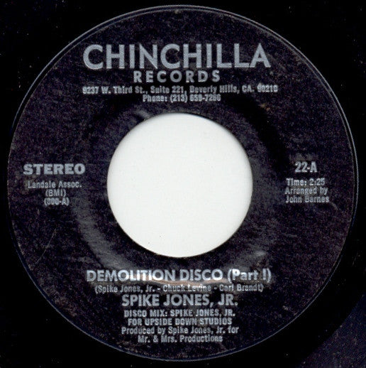 Spike Jones Jr. : Demolition Disco (7", Single)
