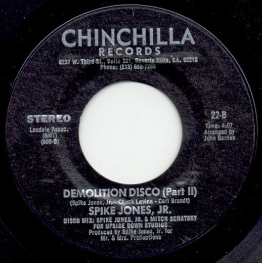 Spike Jones Jr. : Demolition Disco (7", Single)