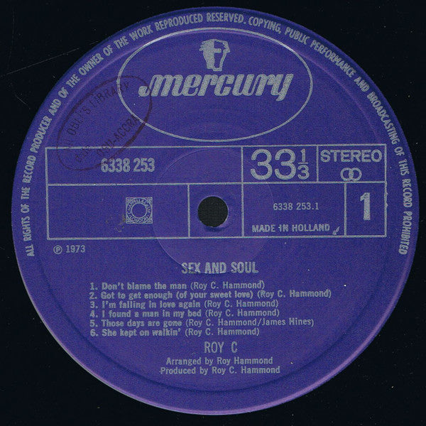 Roy C.* : Sex And Soul (LP, Album)