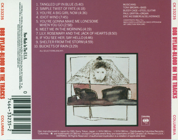 Bob Dylan : Blood On The Tracks (CD, Album, RE, RP)