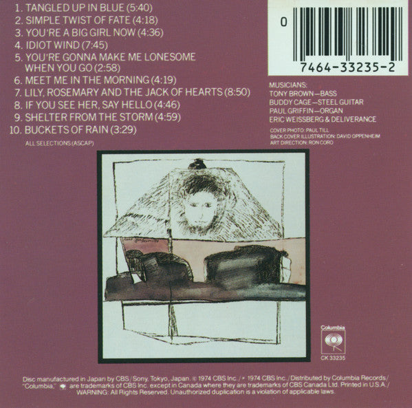 Bob Dylan : Blood On The Tracks (CD, Album, RE, RP)