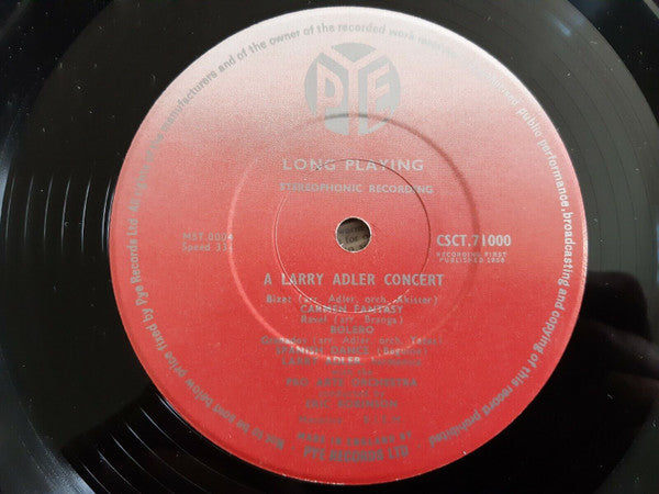 Larry Adler : A LARRY ADLER CONCERT 10"  (10", Album)