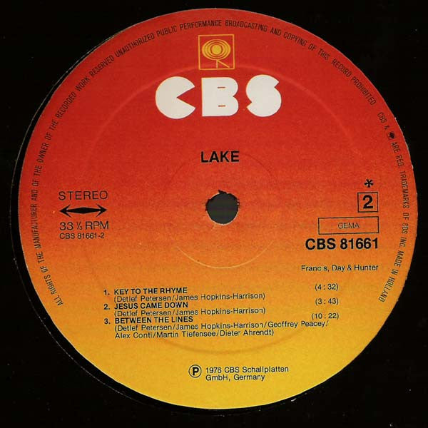 Lake (2) : Lake (LP, Album, 2nd)