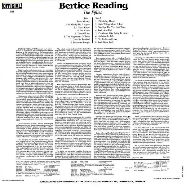 Bertice Reading : The Fifties (LP, Comp)