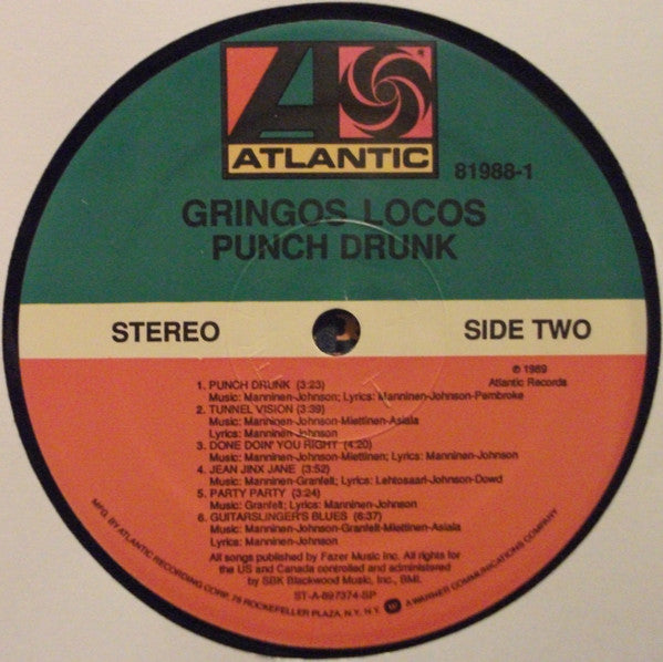 Gringos Locos : Punch Drunk (LP, Album)