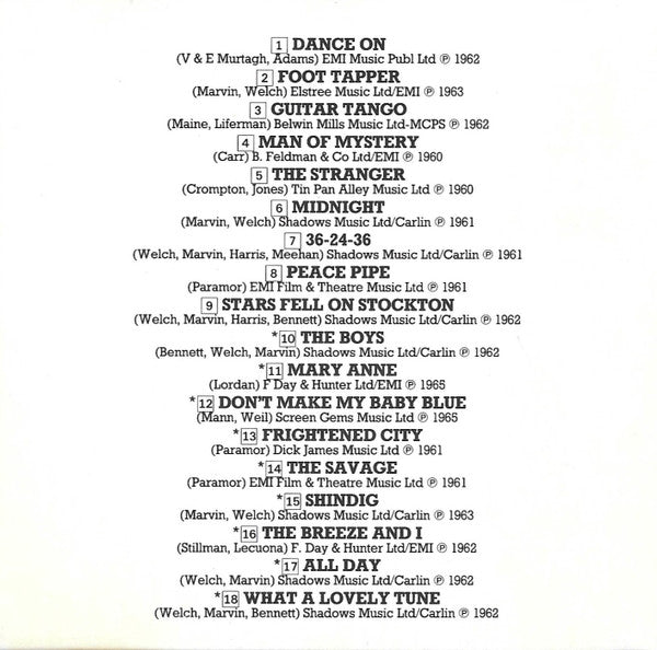 The Shadows : The Shadows In The 60's (CD, Comp)