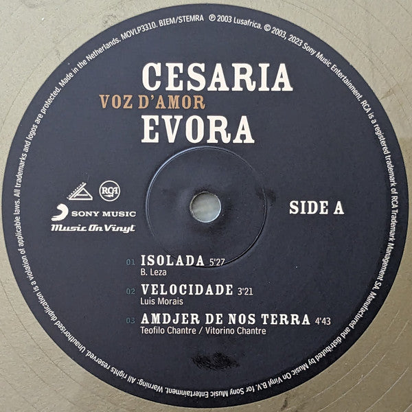Cesaria Evora : Voz d'Amor  (2xLP, Album, Ltd, Num, RE, RM, Gol)