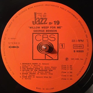 George Benson : Willow Weep For Me (LP, Comp)