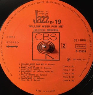 George Benson : Willow Weep For Me (LP, Comp)