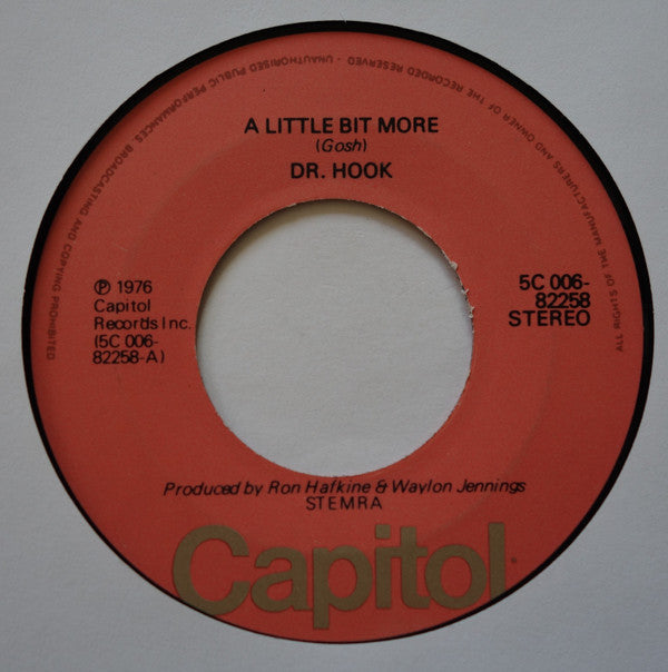 Dr. Hook : A Little Bit More (7", Single)