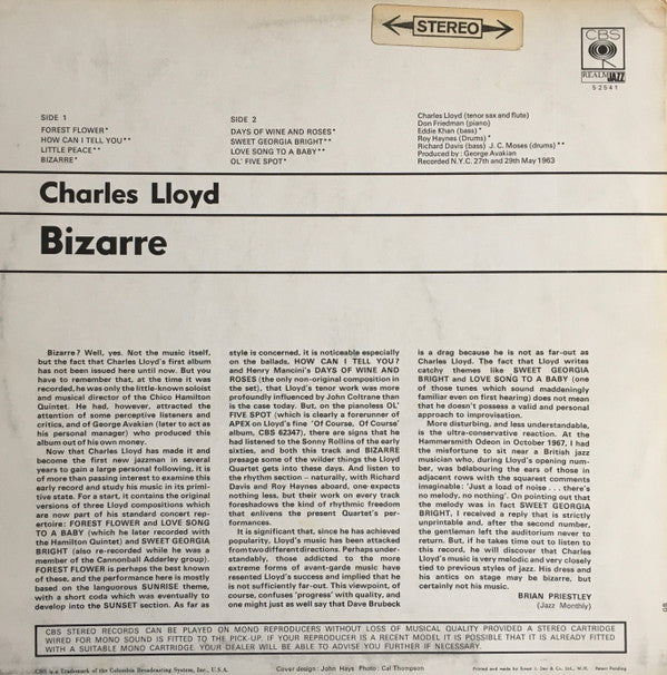Charles Lloyd : Bizarre (LP, Album)