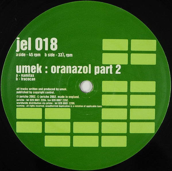 Umek : Oranazol Part 2 (12")