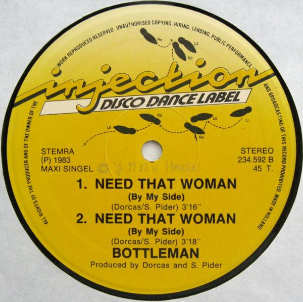 Bottleman : Need That Woman (By My Side) (12", Maxi)
