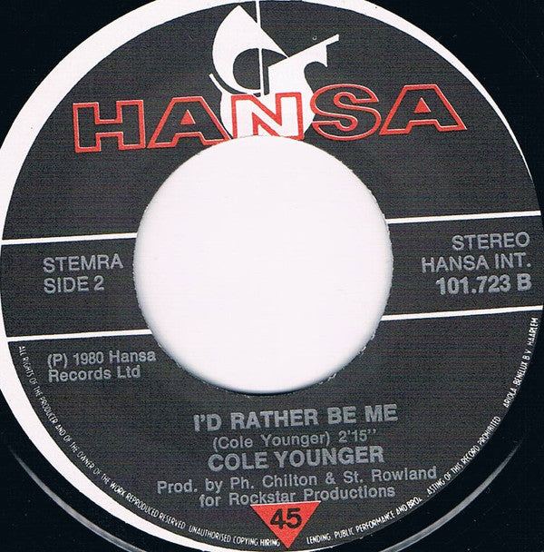 Cole Younger (2) : Candy (7", Single)