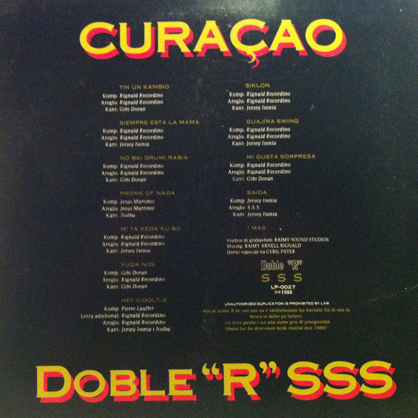 Doble R : Curaçao The Island Of Rhythms Welcome You!! (2xLP)