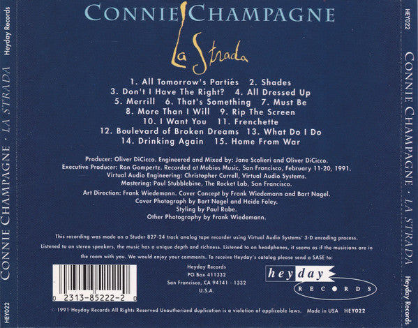 Connie Champagne : La Strada (CD, Album, Bin)