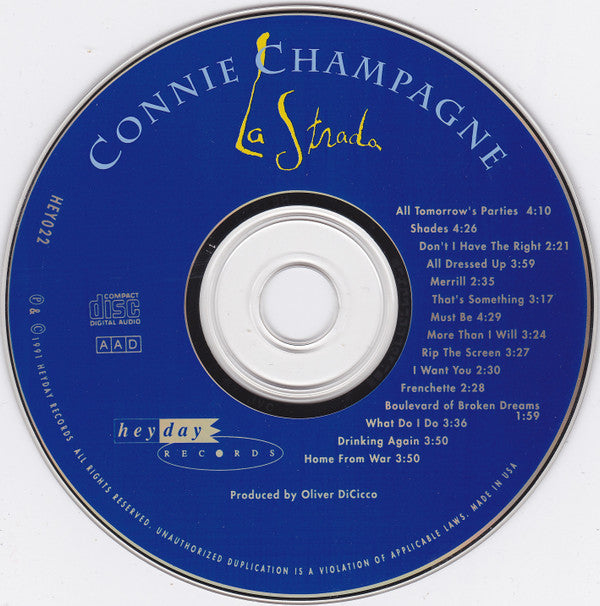 Connie Champagne : La Strada (CD, Album, Bin)