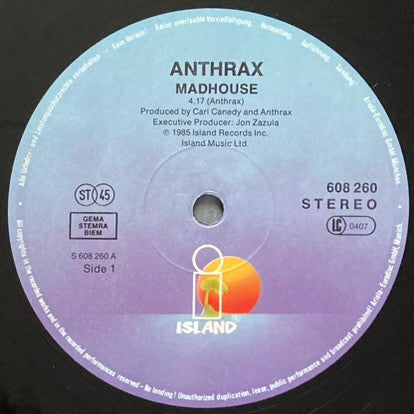 Anthrax : Madhouse (12", Maxi)