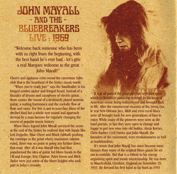 John Mayall & The Bluesbreakers : Live: 1969 (2xCD, Album)