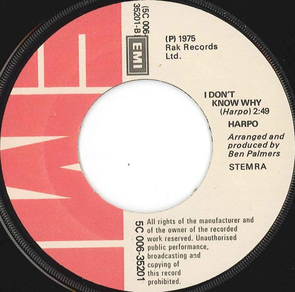 Harpo : Moviestar (7", Single)