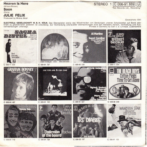 Julie Felix : Heaven Is Here (7", Single)