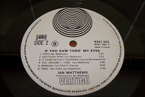 Iain Matthews : If You Saw Thro' My Eyes (LP, Album)