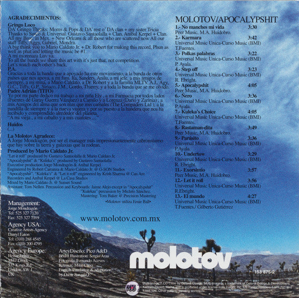 Molotov : Apocalypshit (CD, Album, Len)