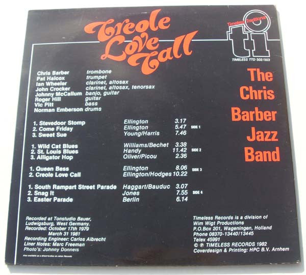 The Chris Barber Jazz And Blues Band : Creole Love Call (2xLP, Album)