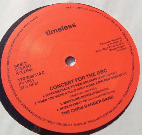The Chris Barber Jazz And Blues Band : Concert For The BBC (2xLP, Album)