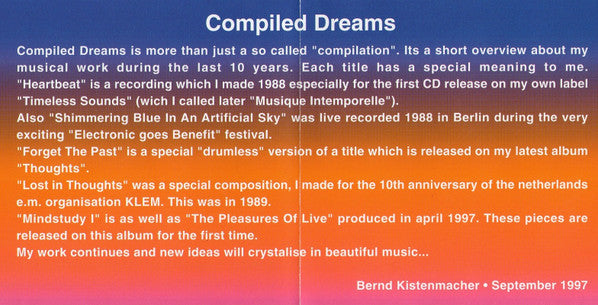 Bernd Kistenmacher : Compiled Dreams (CD, Album, Comp)