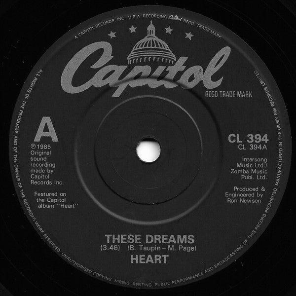 Heart : These Dreams (2x7", Single, Ltd)