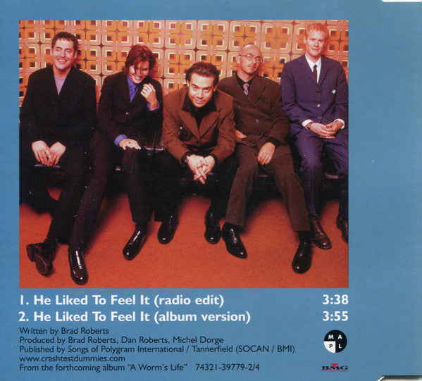 Crash Test Dummies : He Liked To Feel It (CD, Maxi, Promo)