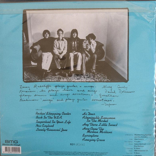 Jonathan Richman & The Modern Lovers : Jonathan Richman & The Modern Lovers (LP, Album, Ltd, Num, RE, Gol)