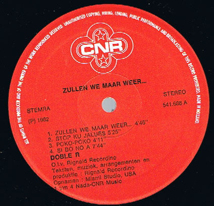 Doble R : Zullen We Maar Weer... (LP, Album)