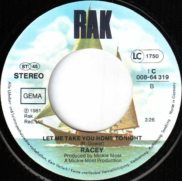 Racey : Shame (7", Single)