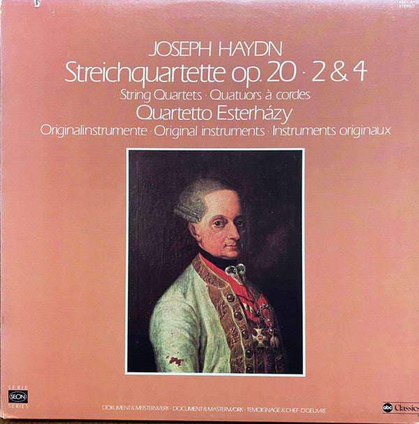 Joseph Haydn - Quartetto Esterházy : Streichquartette Op. 20 ∙ 2 & 4 (LP)