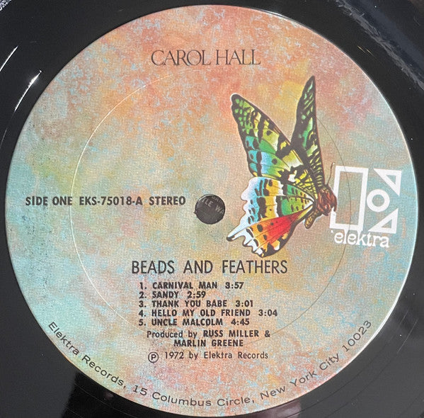 Carol Hall (4) : Beads And Feathers (LP, Album, Ter)