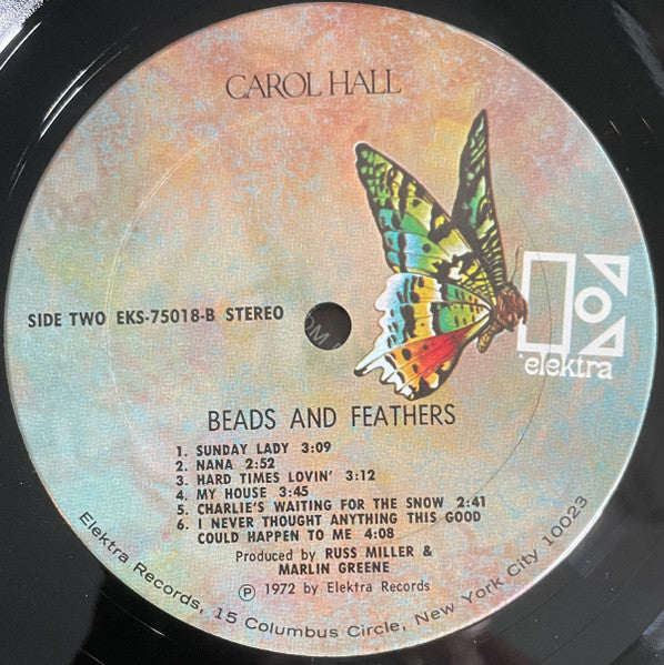 Carol Hall (4) : Beads And Feathers (LP, Album, Ter)
