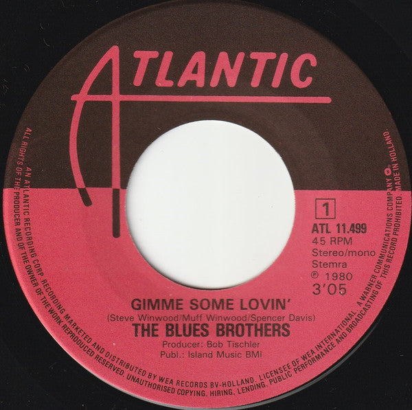 The Blues Brothers : Gimme Some Lovin' (7", Single)