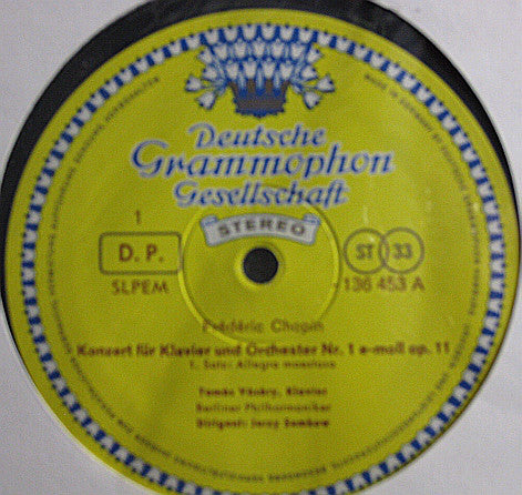 Frédéric Chopin, Tamás Vásáry, Berliner Philharmoniker, Jerzy Semkow : Klavierkonzert Nr. 1, E-moll, Op. 11 ∙ 4 Mazurkas (LP)