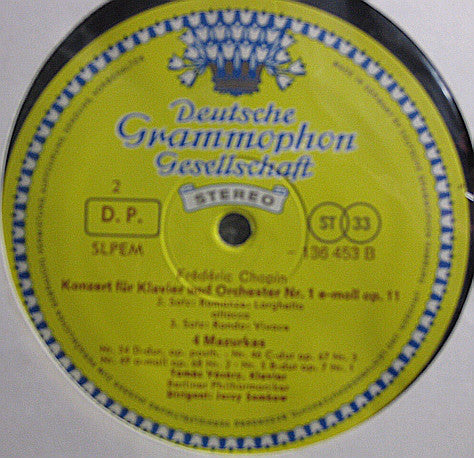 Frédéric Chopin, Tamás Vásáry, Berliner Philharmoniker, Jerzy Semkow : Klavierkonzert Nr. 1, E-moll, Op. 11 ∙ 4 Mazurkas (LP)