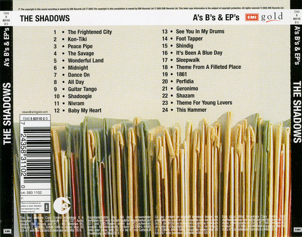 The Shadows : A's B's & EP's (CD, Comp, Mono, Copy Prot.)