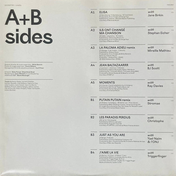 Arno (2) : Les Duettes (2xLP, Comp, Pic, S/Edition)