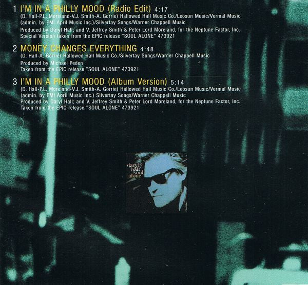 Daryl Hall : I'm In A Philly Mood (CD, Maxi)