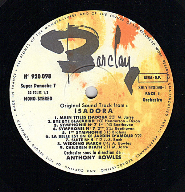 Maurice Jarre : Isadora (LP, Album)